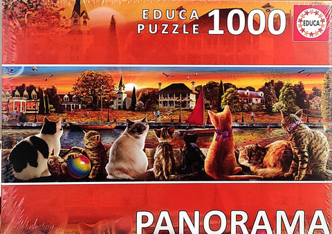 Educa Puzzle Cats On The Quay Panorama 1000 delione