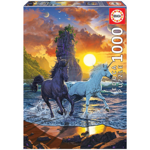 Dėlionė Educa Puzzle Unicorns On The Beach 1000
