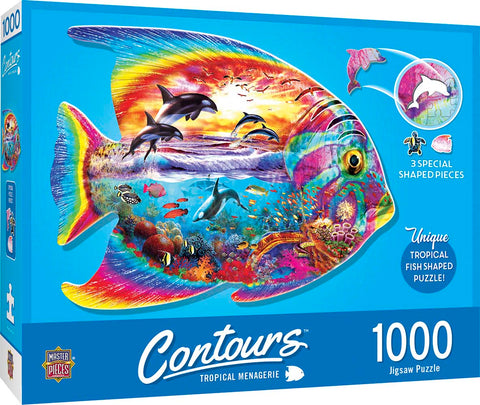Sulankstyta Dėžutė Dėlionė Master Pieces Puzzle Tropical Fish Forminė 1000