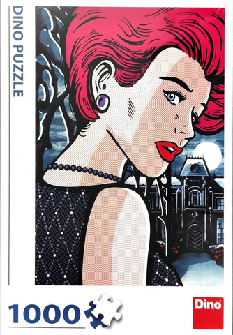 Dino Puzzle POP ART - A MYSTERIOUS WOMEN  1000