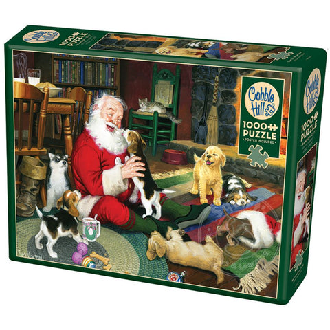 Dėlionė Cobble Hill Puzzle Santa's Playtime 1000