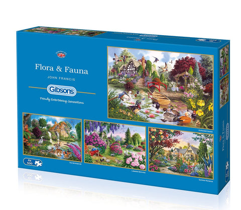 Dėlionė Gibsons Puzzle Flora & Fauna 4x500