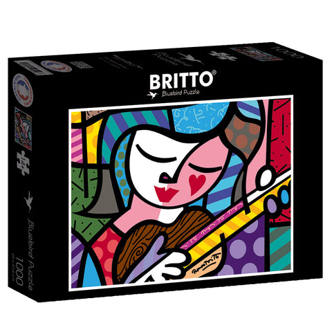 SULANKSTYTA DĖŽUTĖ Dėlionė Bluebird Puzzle Britto Girl With Guitar 1000