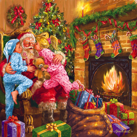 PAŽEISTA PAKUOTĖ Dėlionė SunsOut Puzzle Everybody Loves Santa 1000