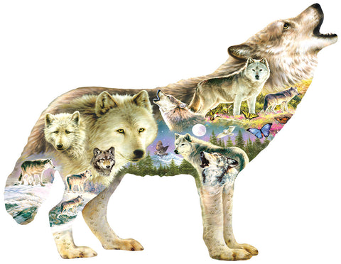 Forminė Dėlionė SunsOut Puzzle Meadow Wolf 750